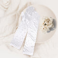 Stone Embellished Dressy Satin Long Wedding Gloves
