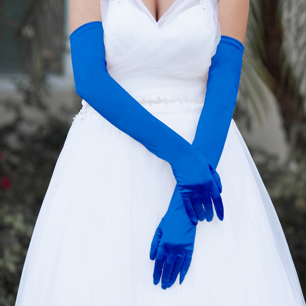 Women's Dressy Satin Long Wedding Gloves