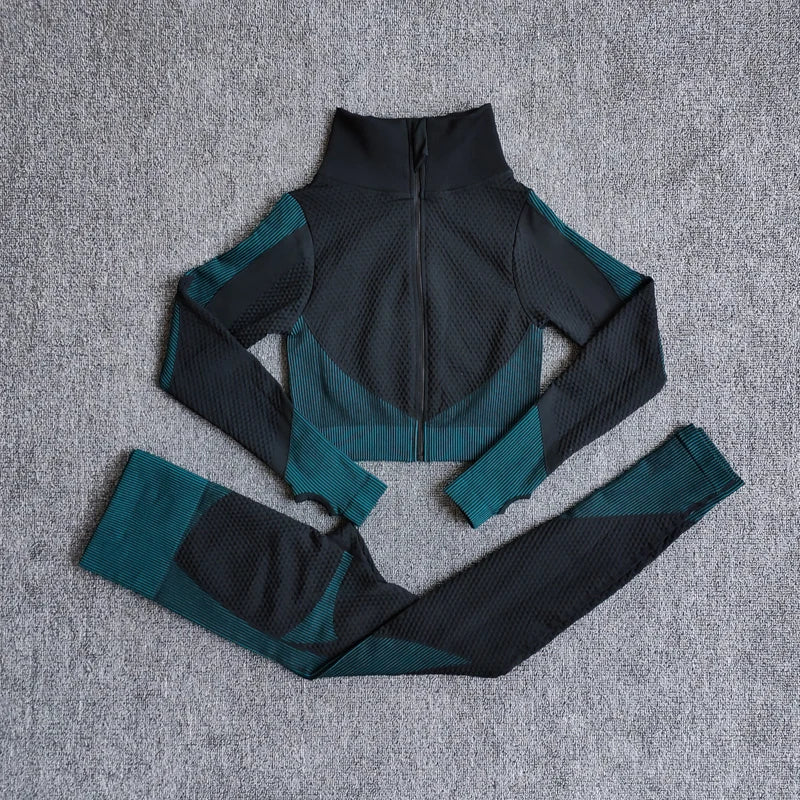 Seamless Long-Sleeve Yoga Set