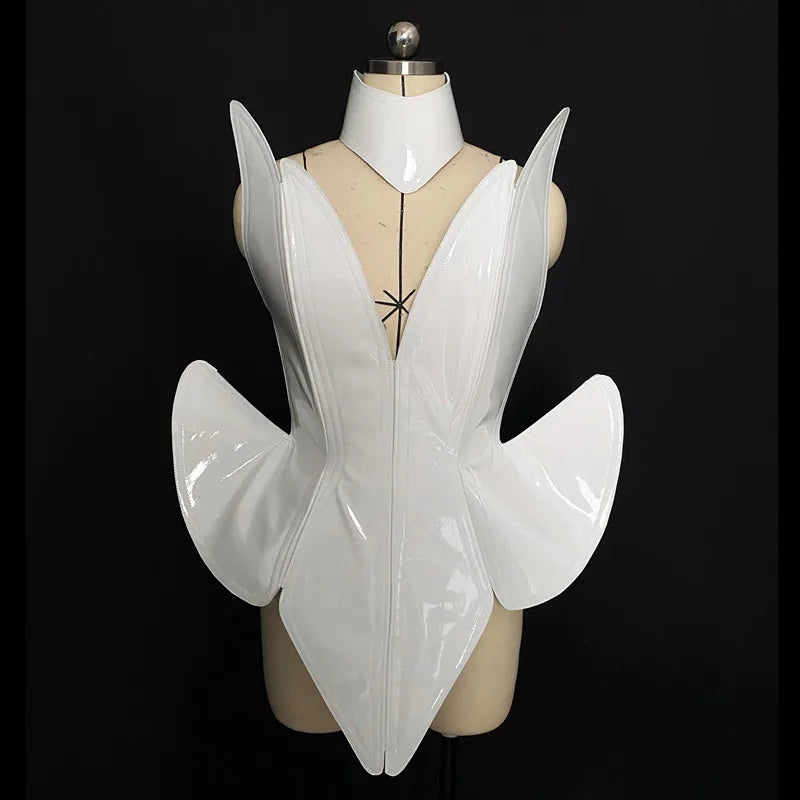 Futuristic Iridescent Rave Bodysuit