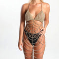 Spiderweb Crystal Body Chain Set