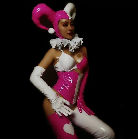 Pink Faux-Leather Four-Piece Festival Set