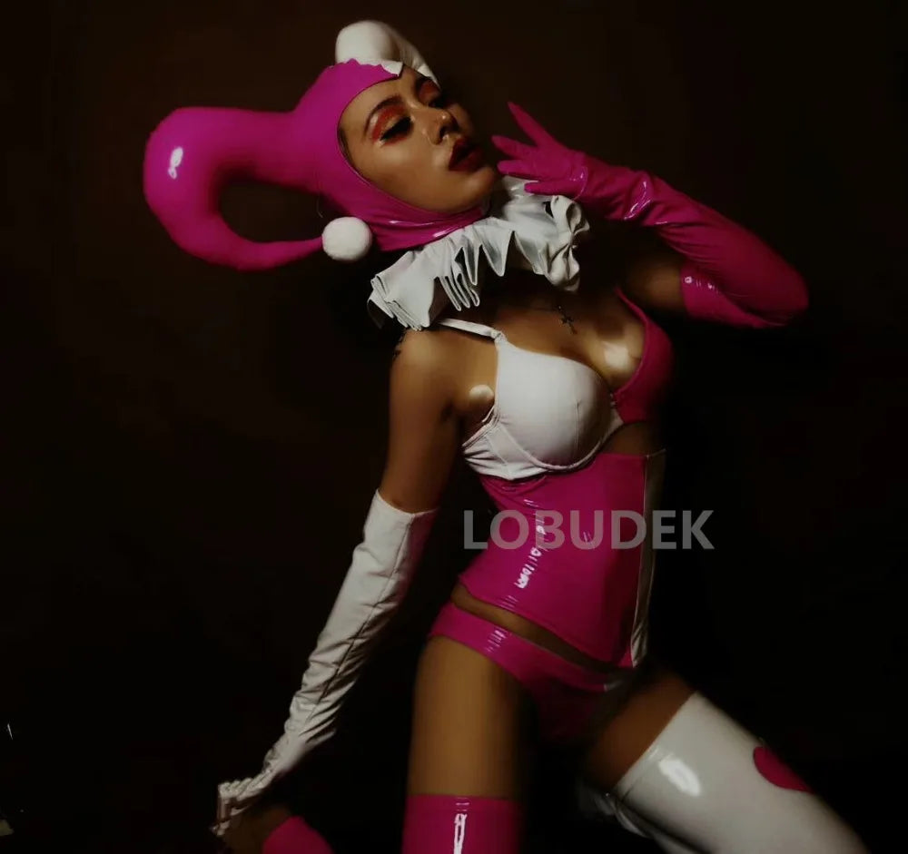 Pink Faux-Leather Four-Piece Festival Set