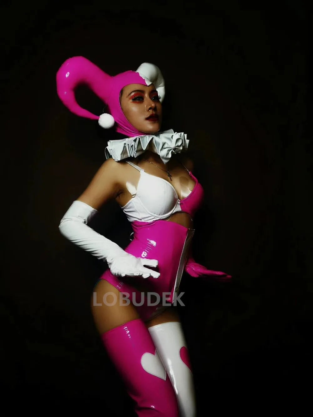 Pink Faux-Leather Four-Piece Festival Set