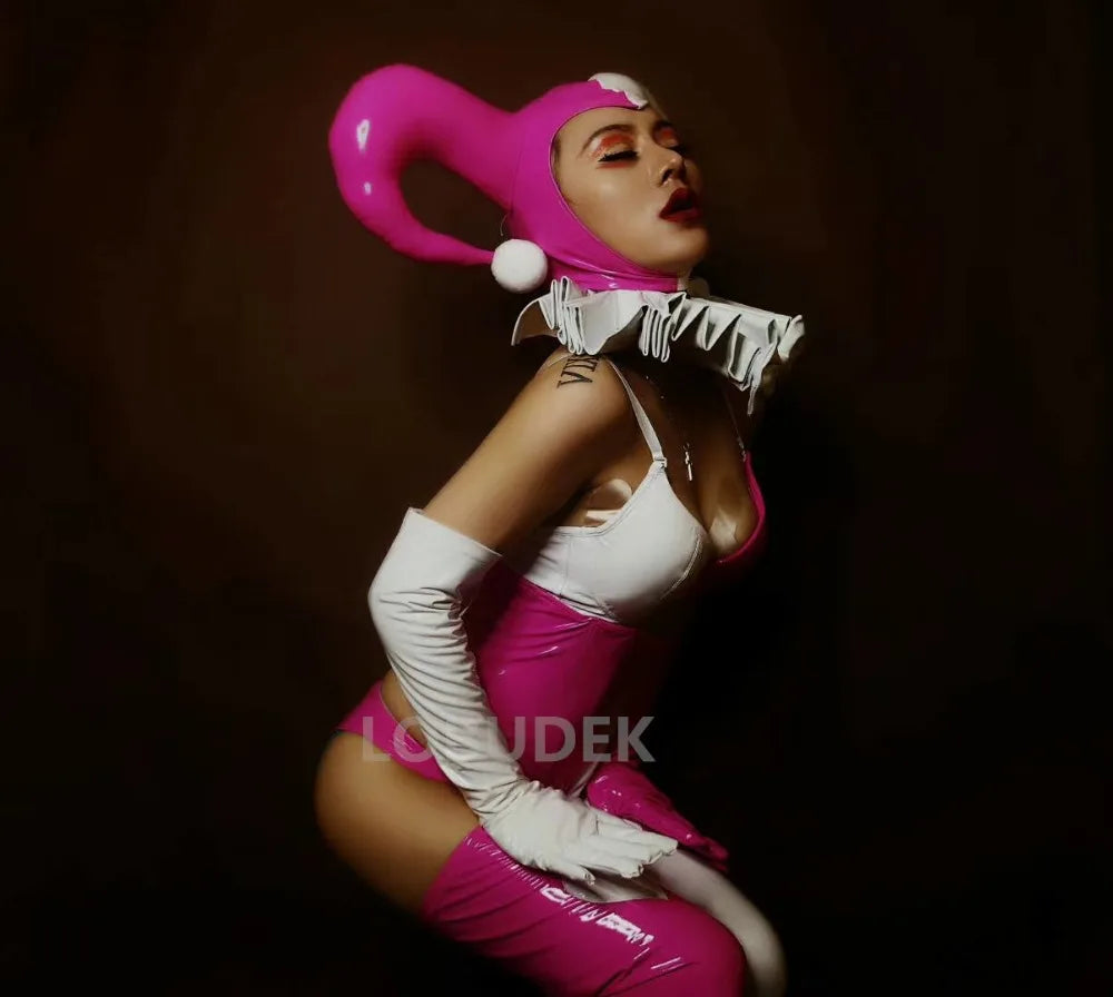 Pink Faux-Leather Four-Piece Festival Set