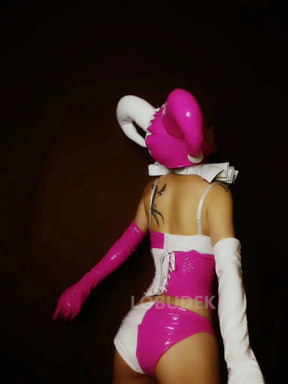 Pink Faux-Leather Four-Piece Festival Set