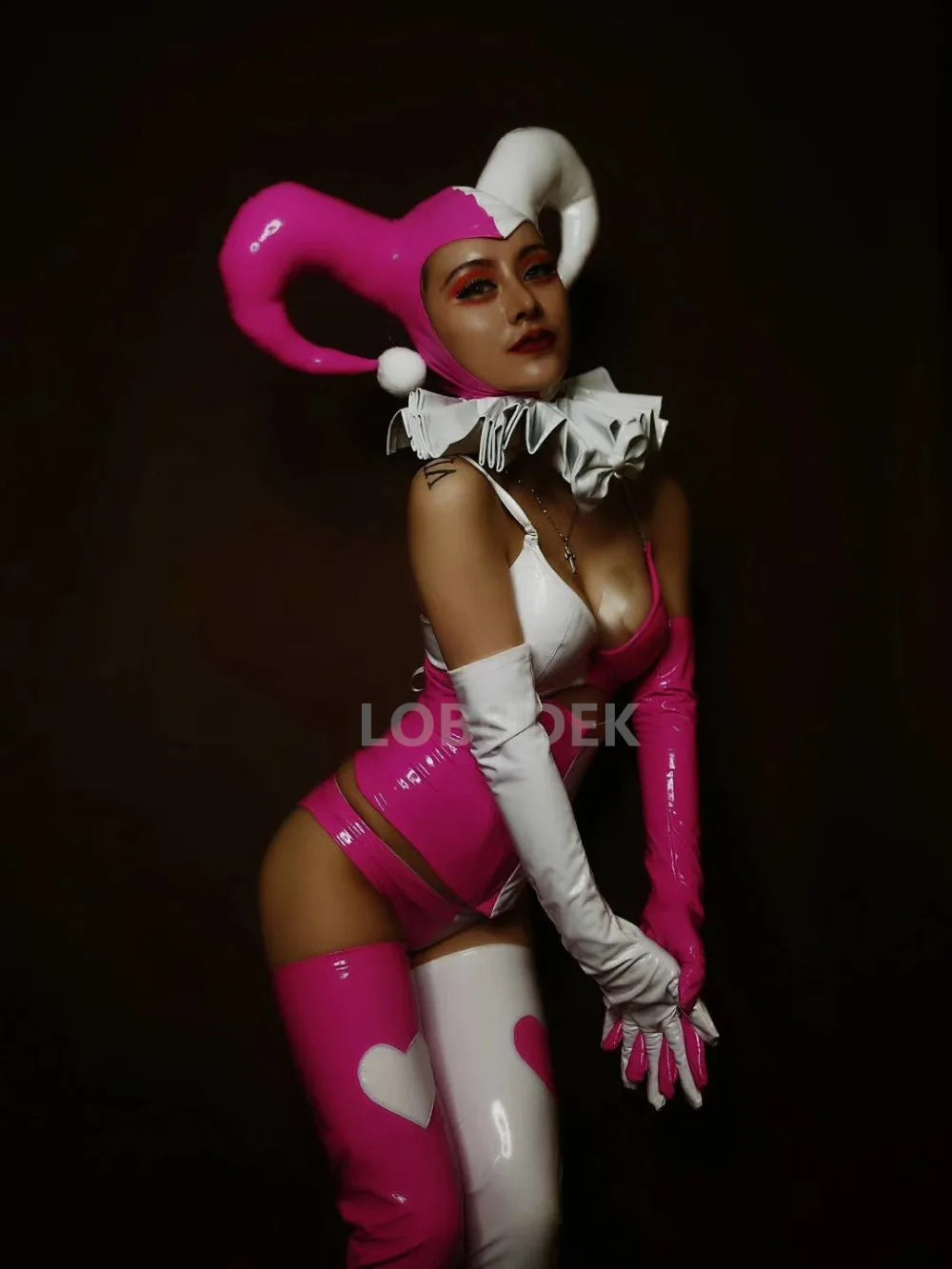 Pink Faux-Leather Four-Piece Festival Set