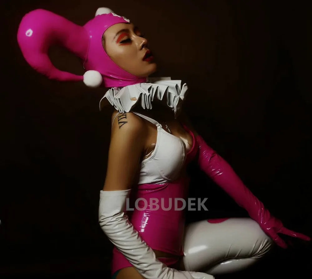 Pink Faux-Leather Four-Piece Festival Set