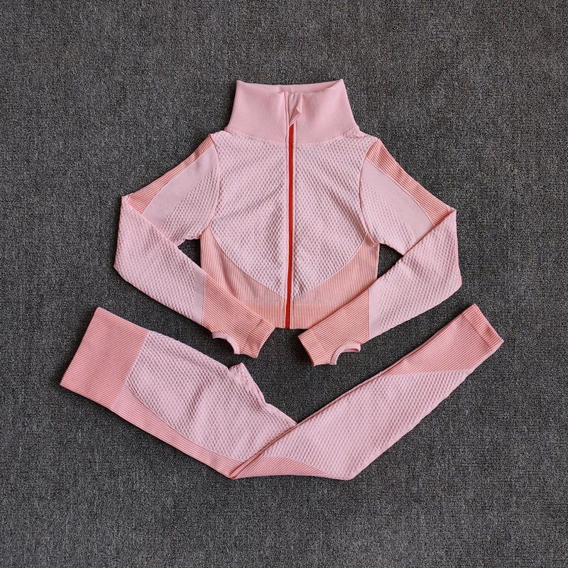 Seamless Long-Sleeve Yoga Set