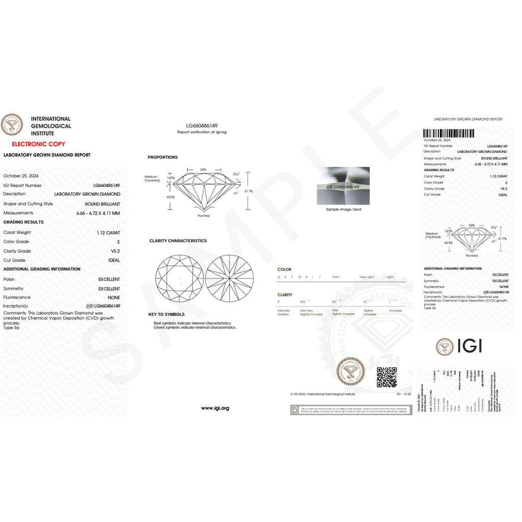 4 CT IGI Certified Lab Diamond Timeless Engagement Ring