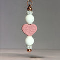 Mauve Rose Bar Charm - Tumbler Handle Charm