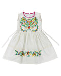 Mexican Girl Otomi Ivory Dress
