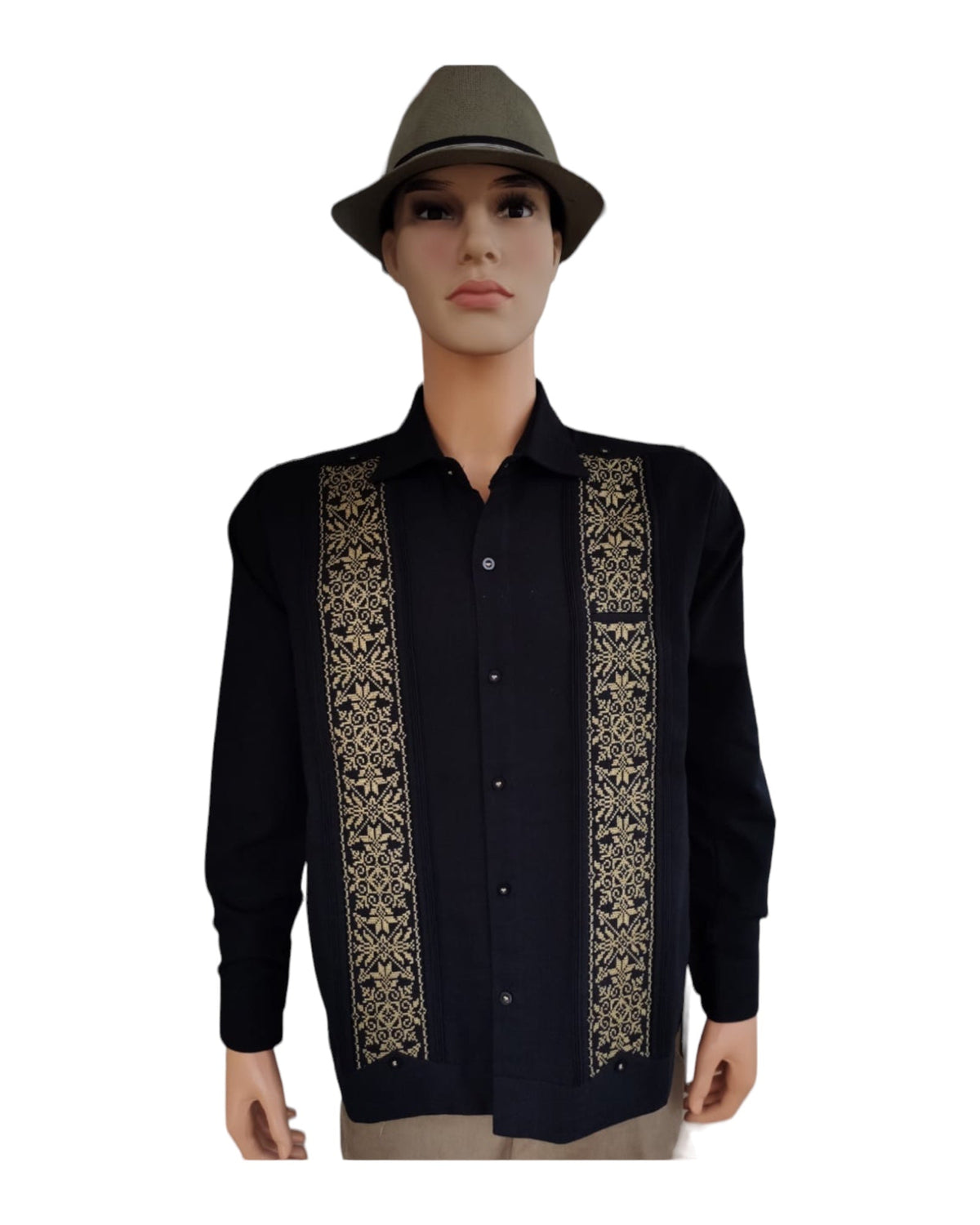 Men's Guayabera Presidencial Riviera Black