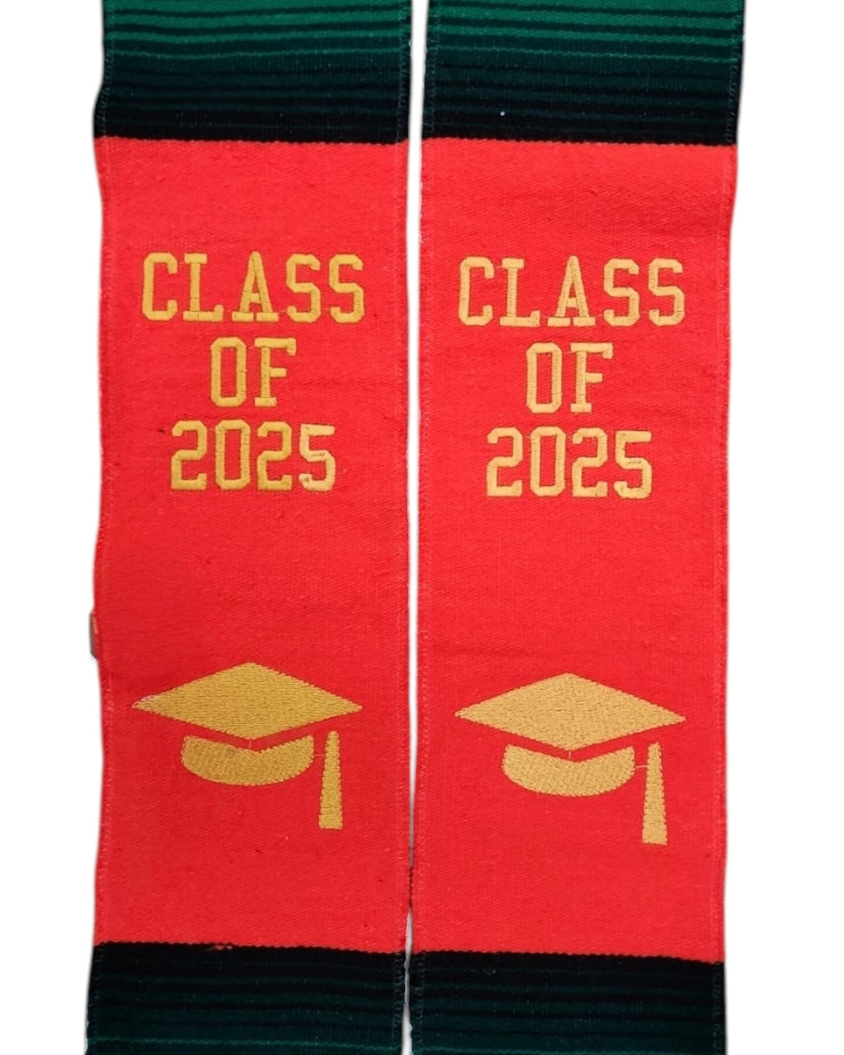 Mexican Serape Embroidered Graduation Stole Class of 2026 Grad Cap
