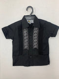 Boys Guayabera Cuba Black