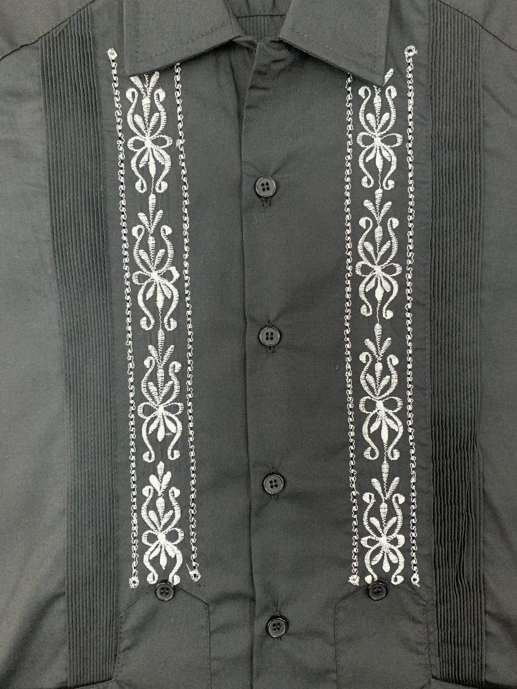 Boys Guayabera Cuba Black