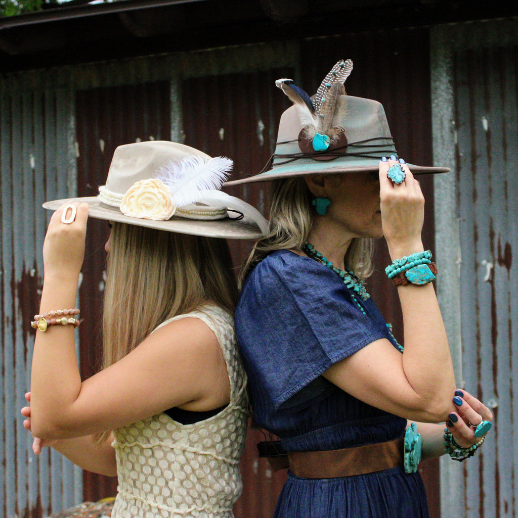 Hand-Painted Leopard Boho Western Cowgirl Hat & Band-Brown/Regalite 986t