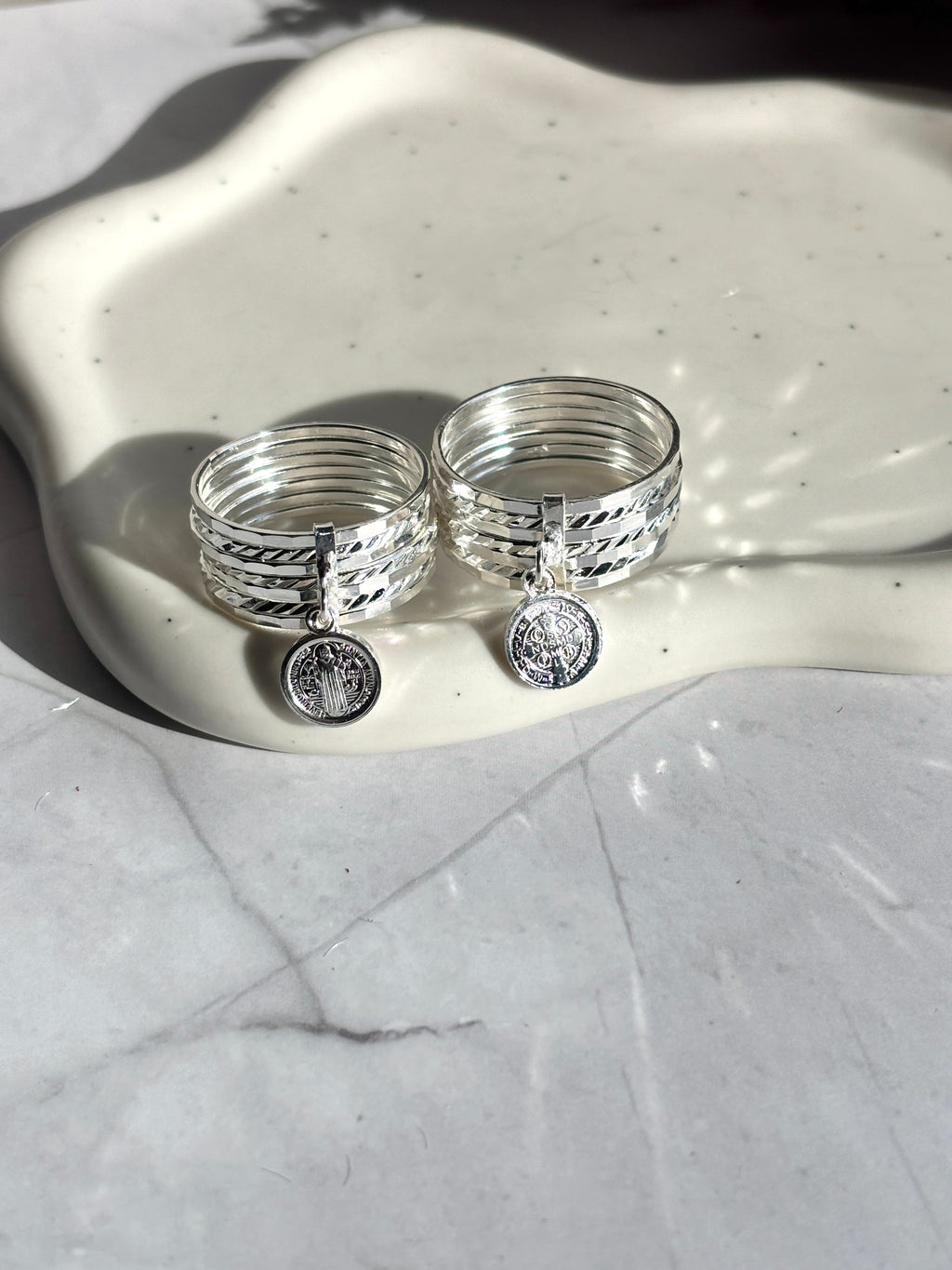 Sterling silver saint benedict semanario ring | Statement ring | spiritual jewelry