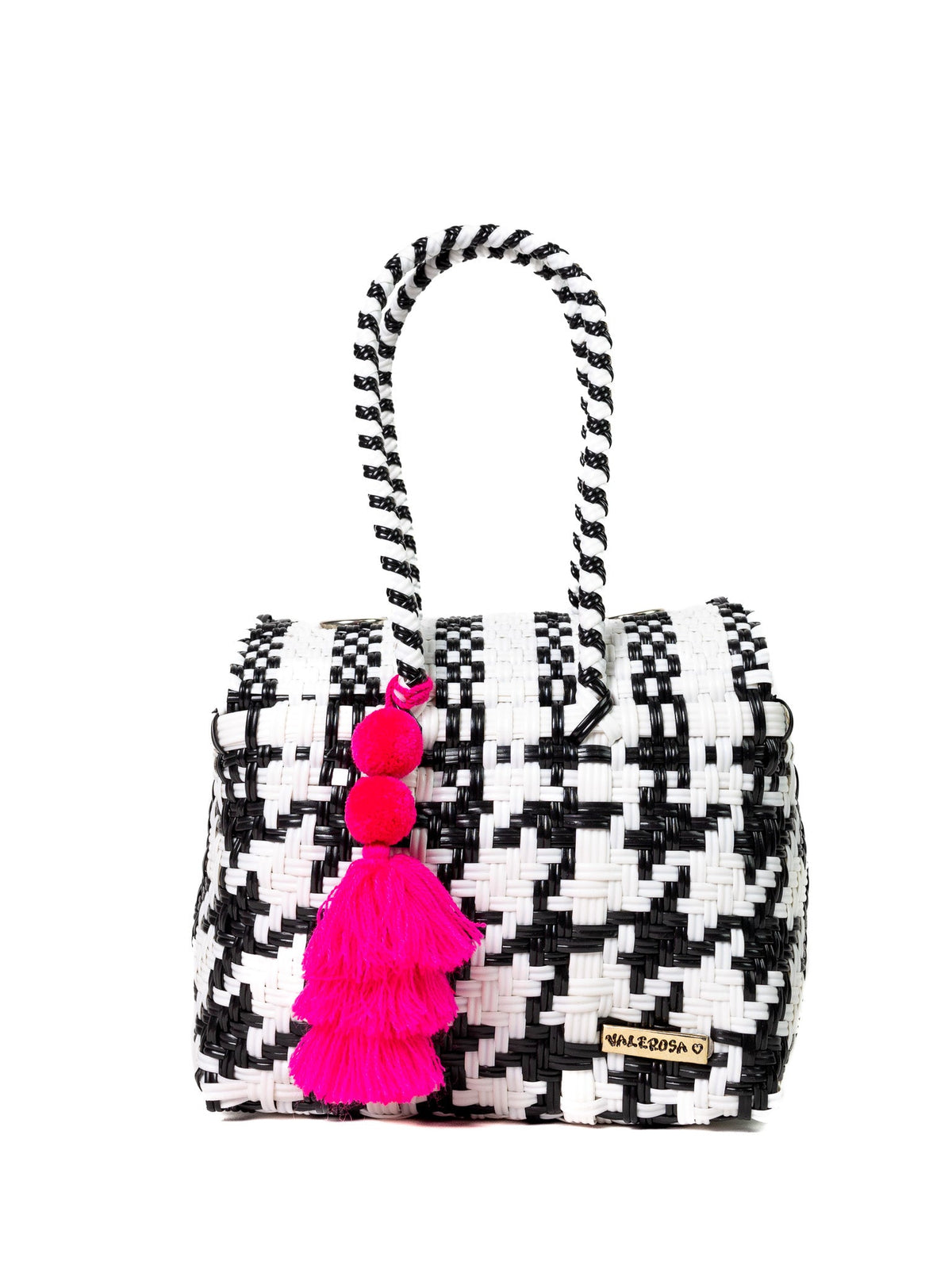 Black and White Houndstooth Mini Purse