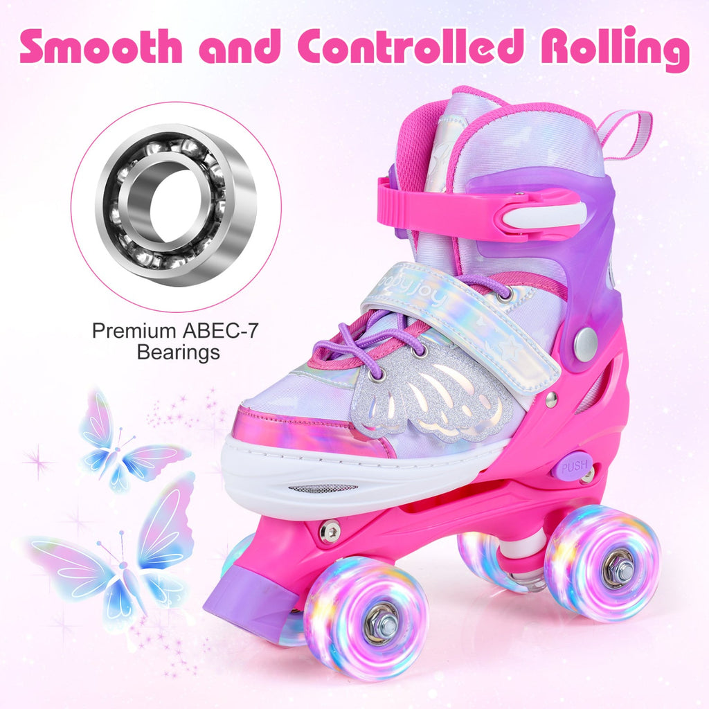 Adjustable Light-Up Roller Skates for Kids | Ages 7–9