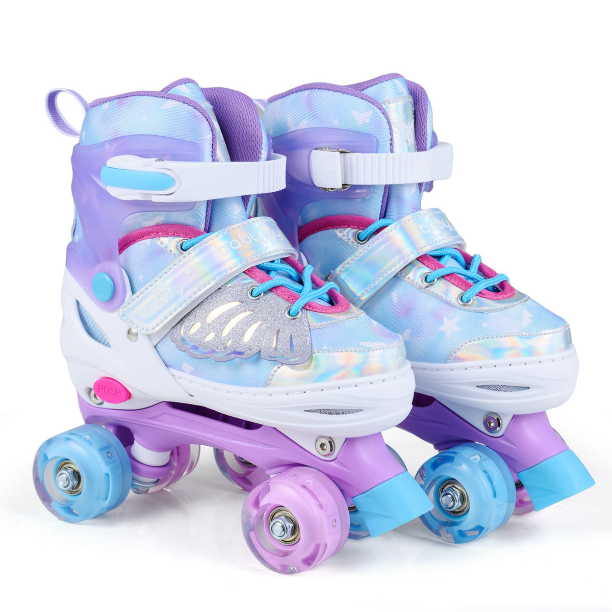 Adjustable Light-Up Roller Skates for Kids | Ages 7–9