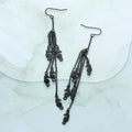 Multi Metal Seahorse Drop Chain Dangle Earrings
