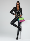 MEATPACKING Patent Leather Double-Breasted Blazer BYMANYC ® New York
