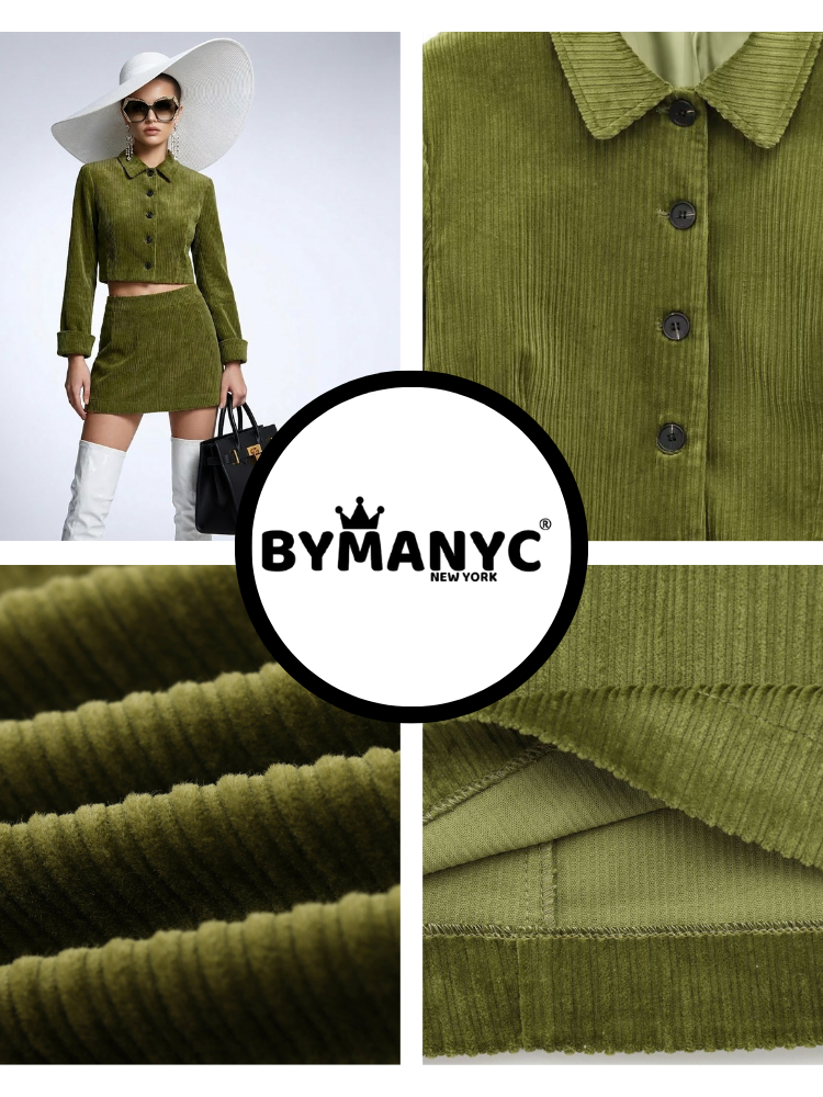 NOLITA Women's Corduroy Jacket & Skirt Set Prêt-à-Porter BYMANYC ® NY