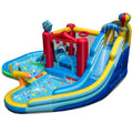 Inflatable Water Park with Splash Pool and Water Cannon for Birthday Party Without Blower