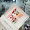 Handmade 3D engraving Pinch Press on Nails Hand painted Color smudge Watercolor handcrafted design Light luxury wear