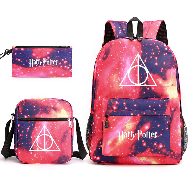 Harry Potter  Badge Pencil Three-piece Backpacks