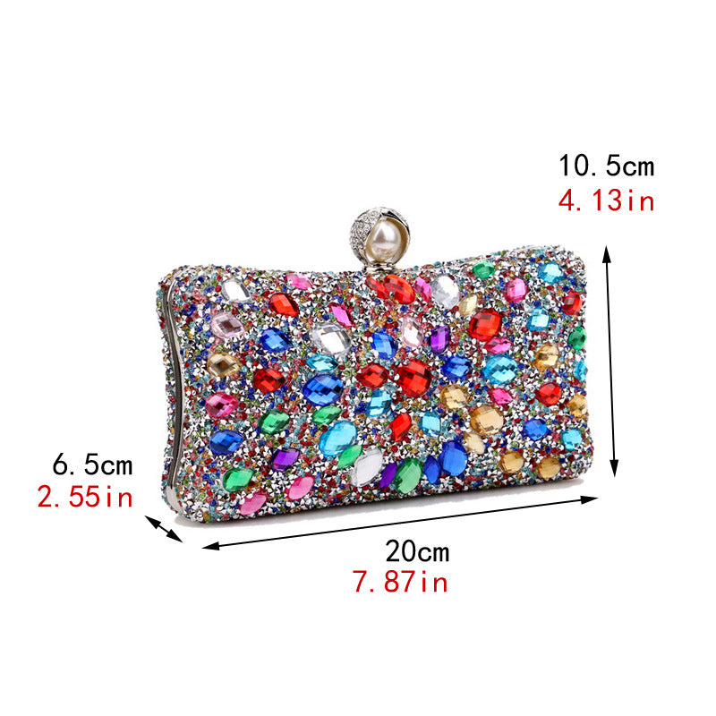 Women's Inlaid With Diamond Dinner High Sense Banquet Evening Bags