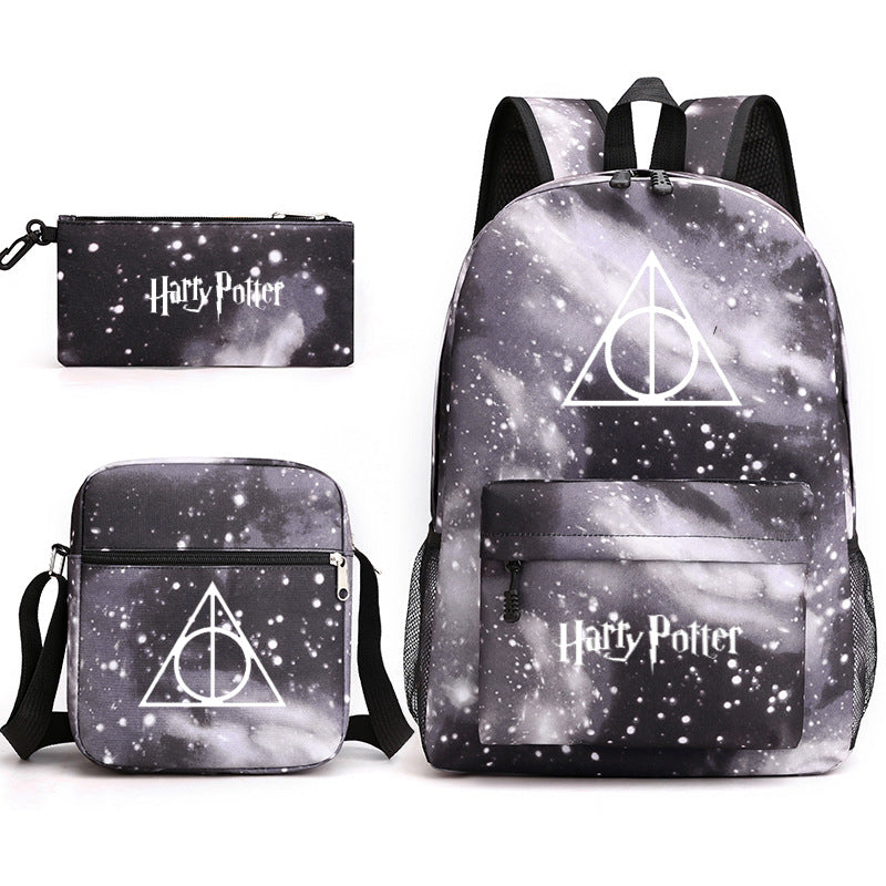 Harry Potter  Badge Pencil Three-piece Backpacks