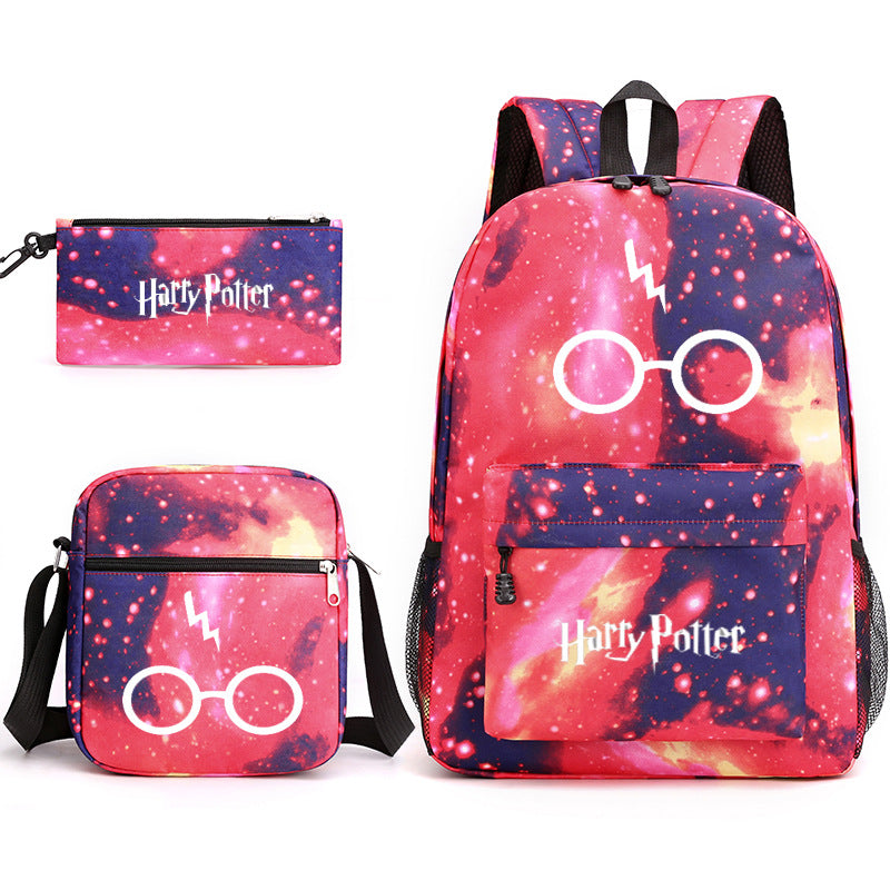 Harry Potter  Badge Pencil Three-piece Backpacks