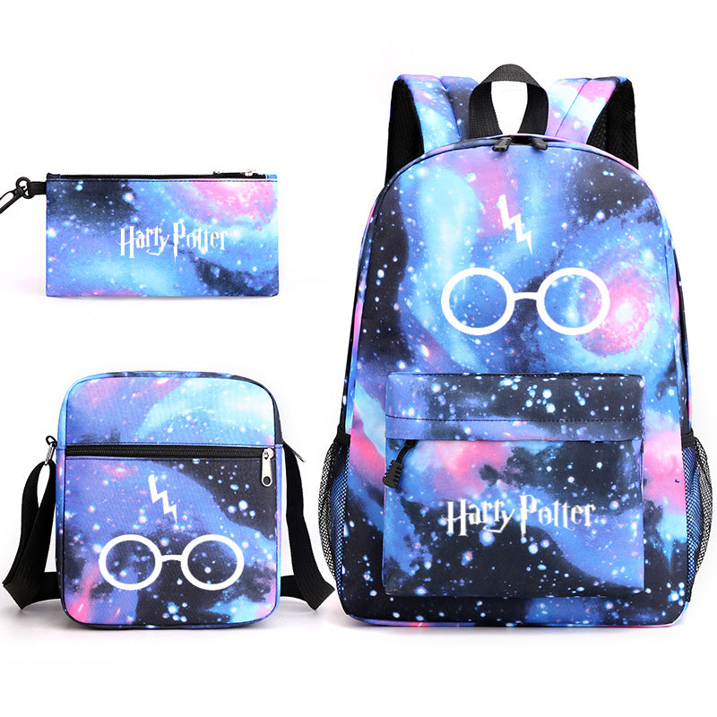 Harry Potter  Badge Pencil Three-piece Backpacks