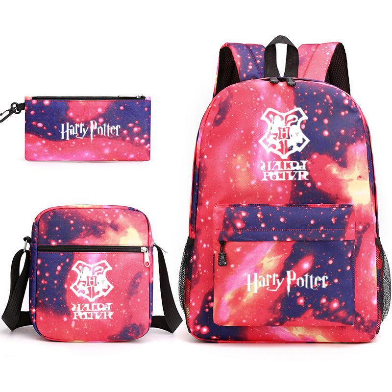 Harry Potter  Badge Pencil Three-piece Backpacks