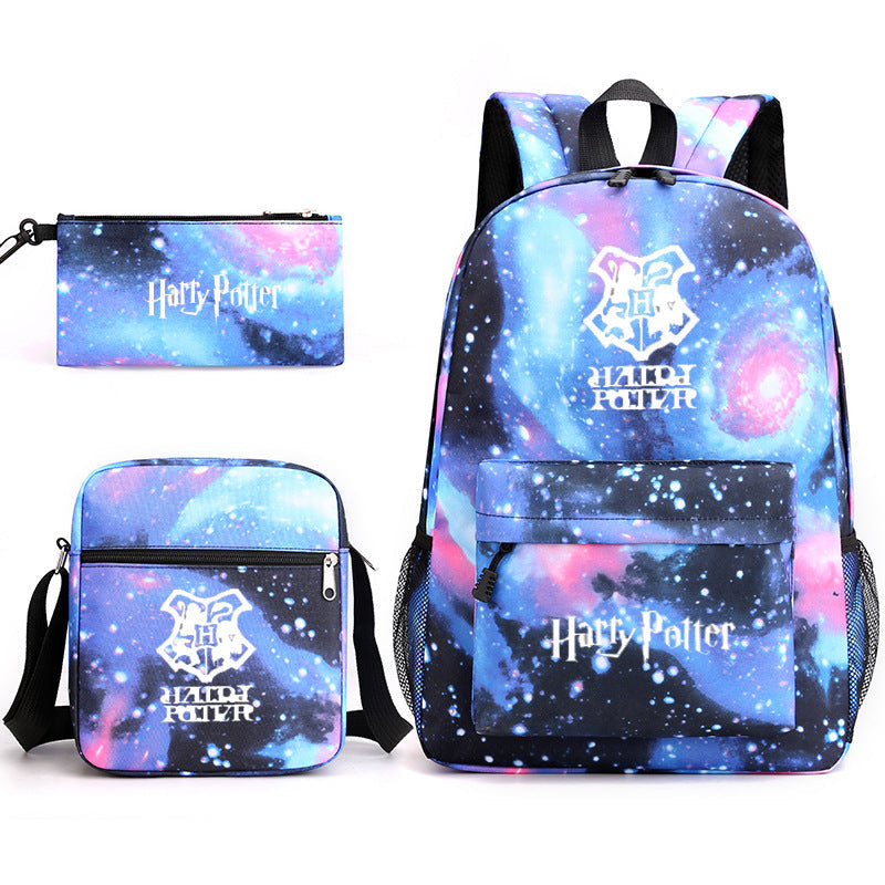 Harry Potter  Badge Pencil Three-piece Backpacks