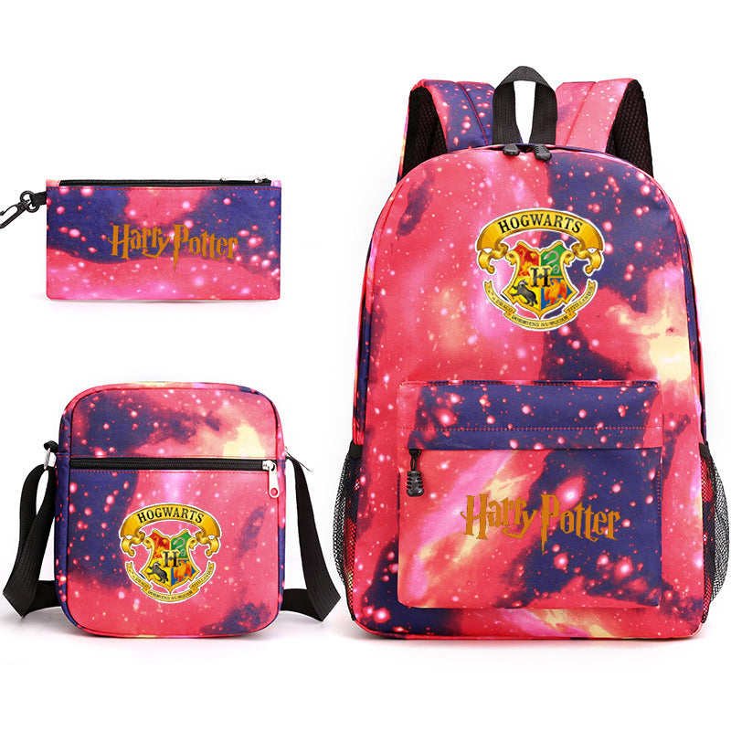Harry Potter  Badge Pencil Three-piece Backpacks