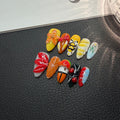 Original high-end pinch three-dimensional carved beetle fake nails autumn and winter wholesale