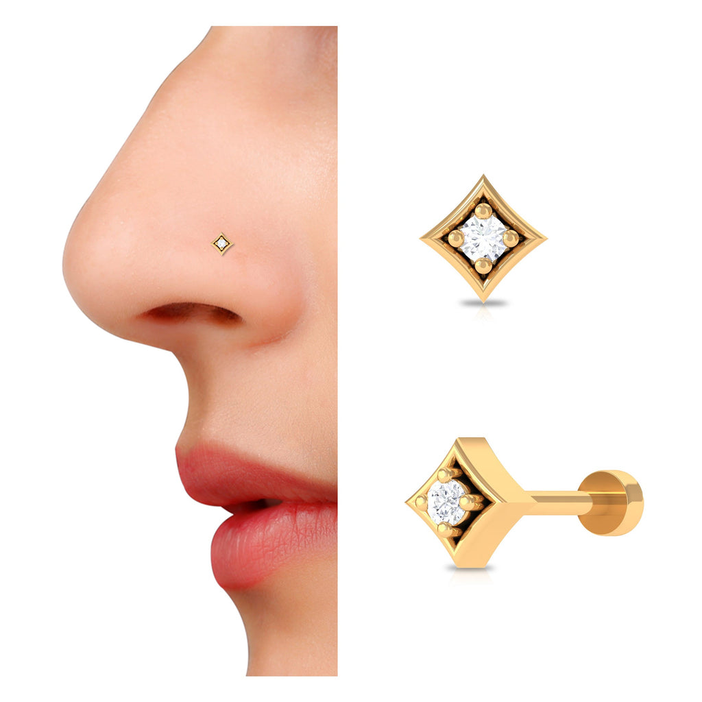 Classic Diamond Solitaire Nose Pin for Women