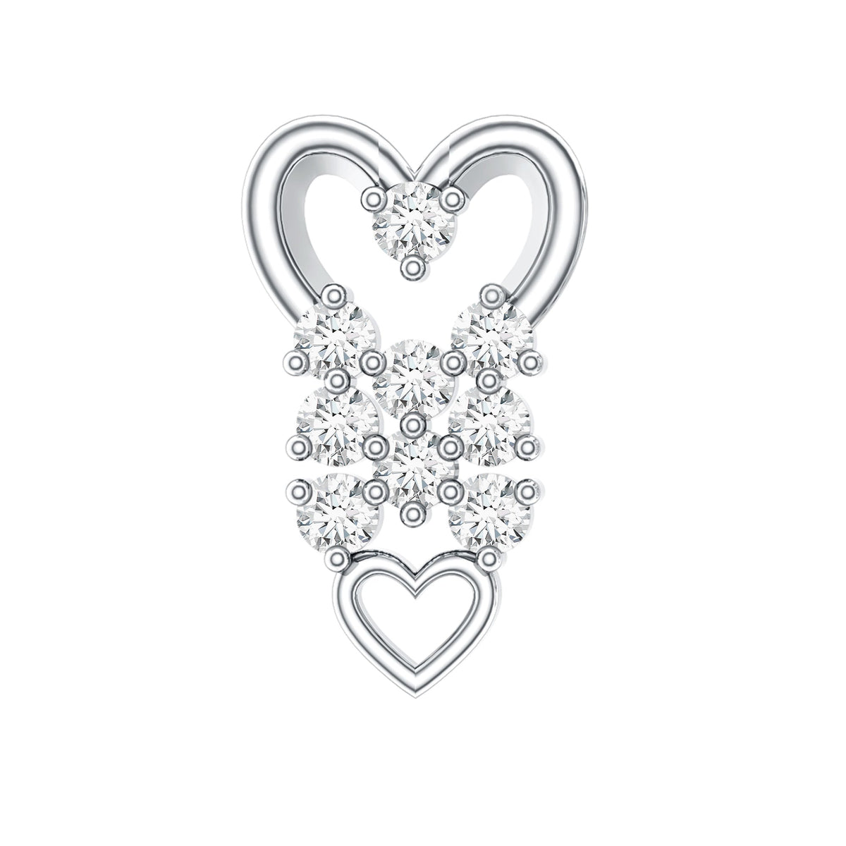 Diamond Heart Cartilage Earring