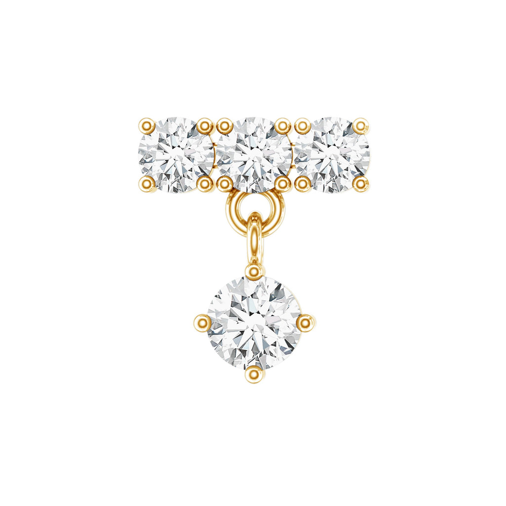 Womens Diamond Drop Earring for Helix Piercing