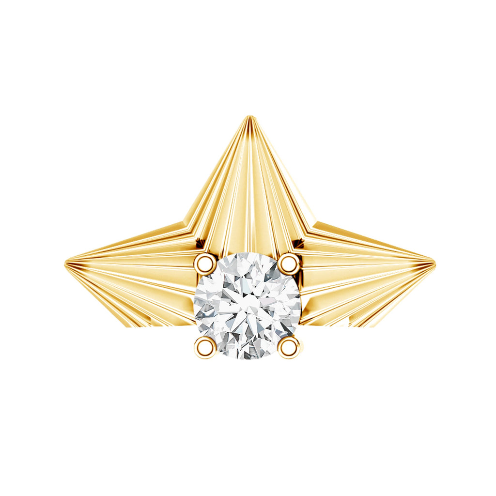 Minimalist Diamond Floral Earring for Cartilage Piercing