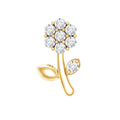 Diamond Flower Helix Earring
