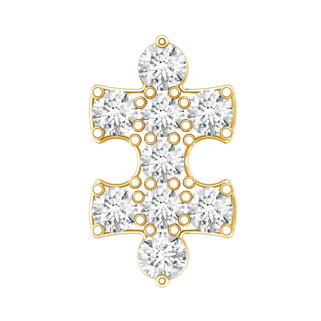 Diamond Puzzle Piece Earring for Helix Piercing
