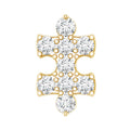 Diamond Puzzle Piece Earring for Helix Piercing