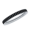 Certified Baguette Lab Grown Black Diamond Eternity Ring for Anniversary