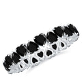 Certified Lab Grown Black Diamond Heart Eternity Ring for Women