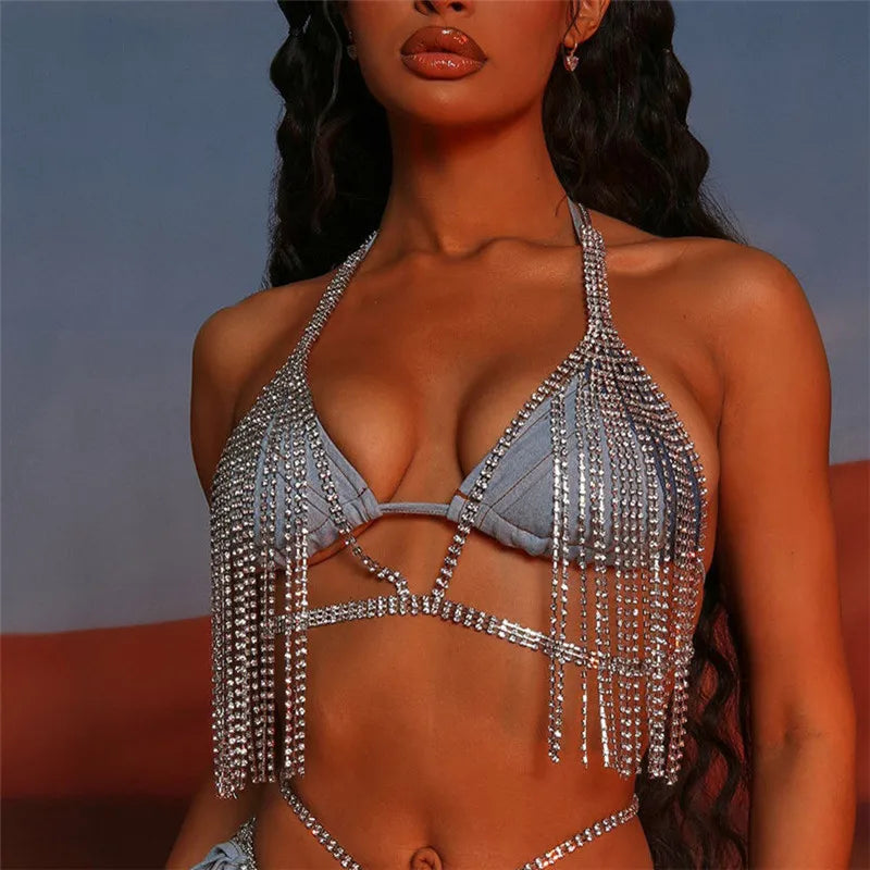 Crystal Tassel Festival Body Chain