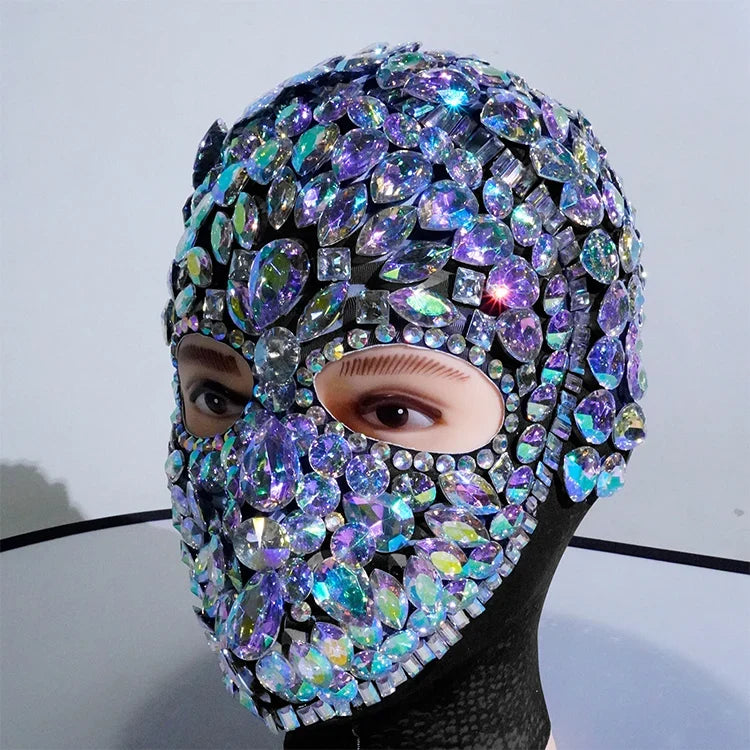 Crystal Rhinestone Festival Face Mask